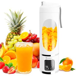 EasySpeed Portátil Batidora,450 ml Mini Licuadora Personal,1200 mAh Eléctric Tipo C por USB