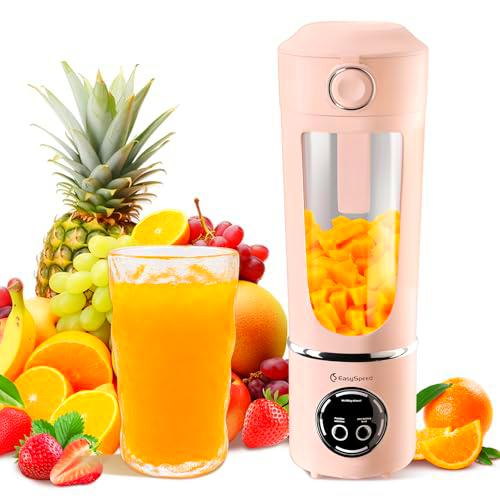 EasySpeed Portátil Batidora,700 ml Mini Licuadora Personal,1500 mAh Eléctric Tipo C por USB