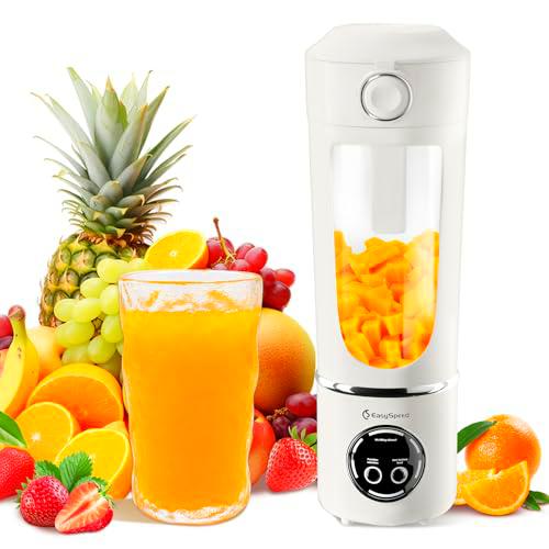 EasySpeed Portátil Batidora,700 ml Mini Licuadora Personal,1500 mAh Eléctric Tipo C por USB