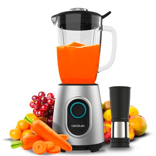 Cecotec Batidora de Vaso Power Black Titanium 2000MAX Inox Pro