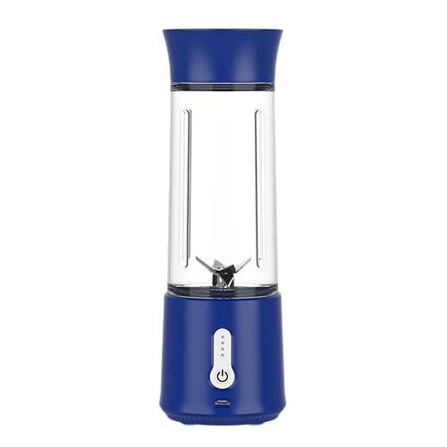 Vortex A7-Blue BPA libre FDA CE Rohs FCC compatible con PCTG grado alimenticio recargable Seis cuchillas de acero inoxidable interruptor bloqueo 500ml batidos individuales jugo de frutas rápido tiempo
