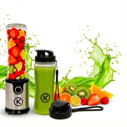 Batidora de Vaso Eléctrica 500ml, 300W, 4 Cuchillas Inox