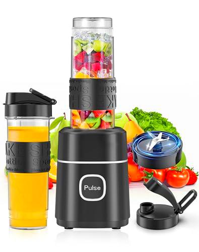Batidora de Vaso, Licuadora de 500 W con 2 Botellas Tritan de 570 ml Libre de BPA