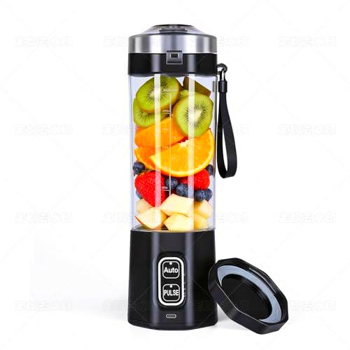 FRZA Licuadora Portátil Recargable USB, Batidora de Vaso Personal para Smoothies y Zumos