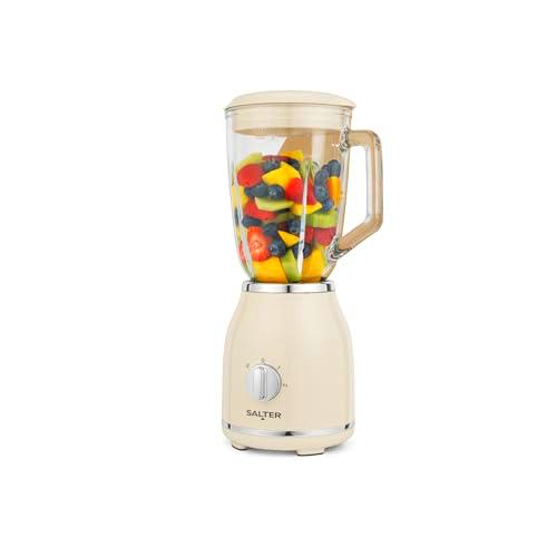 Salter Retro Cream Jug Blender - UK PLUGGED BPA-Free Detachable 1.5 Litre Glass Jug