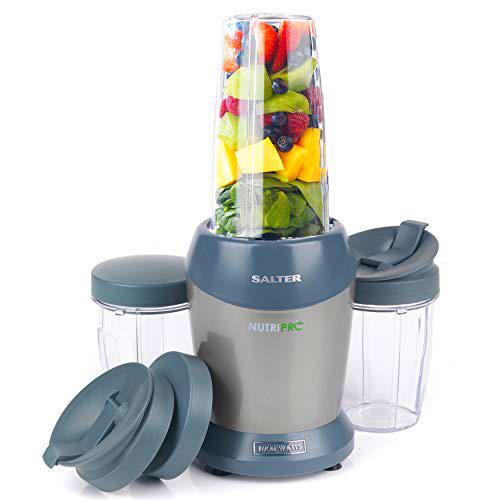 Salter EK2002SILVER NutriPro Super Charged - Batidora extractora de nutrientes multiusos