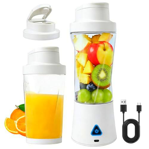 Behogan Batidora de 700 ml para hacer smoothie maker to go: mini batidora de pie con 6 cuchillas