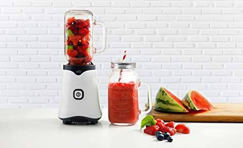 Lacor 69386 - Batidora personal MIX &amp; GO con jarra de cristal de 500 ml