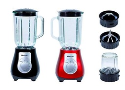 MAXELLPOWER BATIDORA DE Vaso con PICADORA ELECTRICA 800W Jarra 1,5L Cristal Colores Garantia MP-BV105XL (Negro)